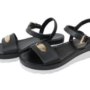 Michael Kors B&W Darcy Flatform Sandals, Size: 7 Women New w/o Box
